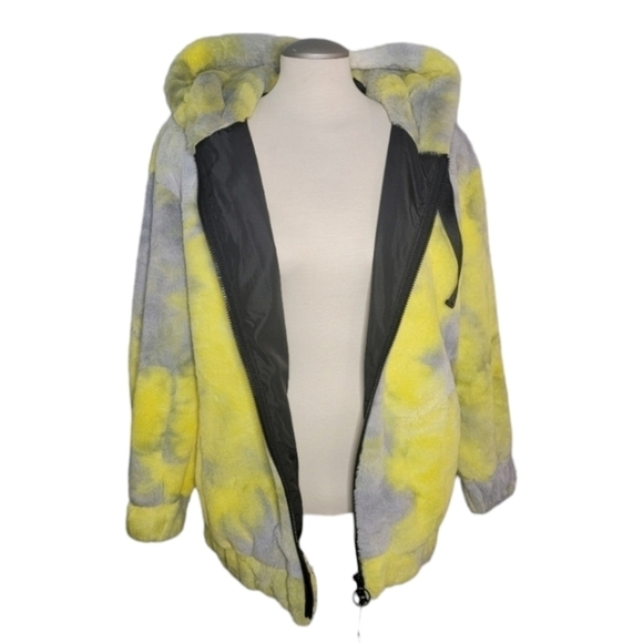 Invicta | Yellow and Grey Faux Fur Hooded Jacket - Picture 2 of 8